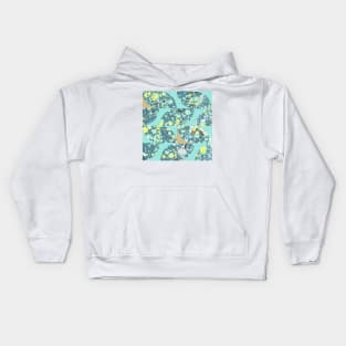 Abstract Marbled Paper Circles #4 Kids Hoodie